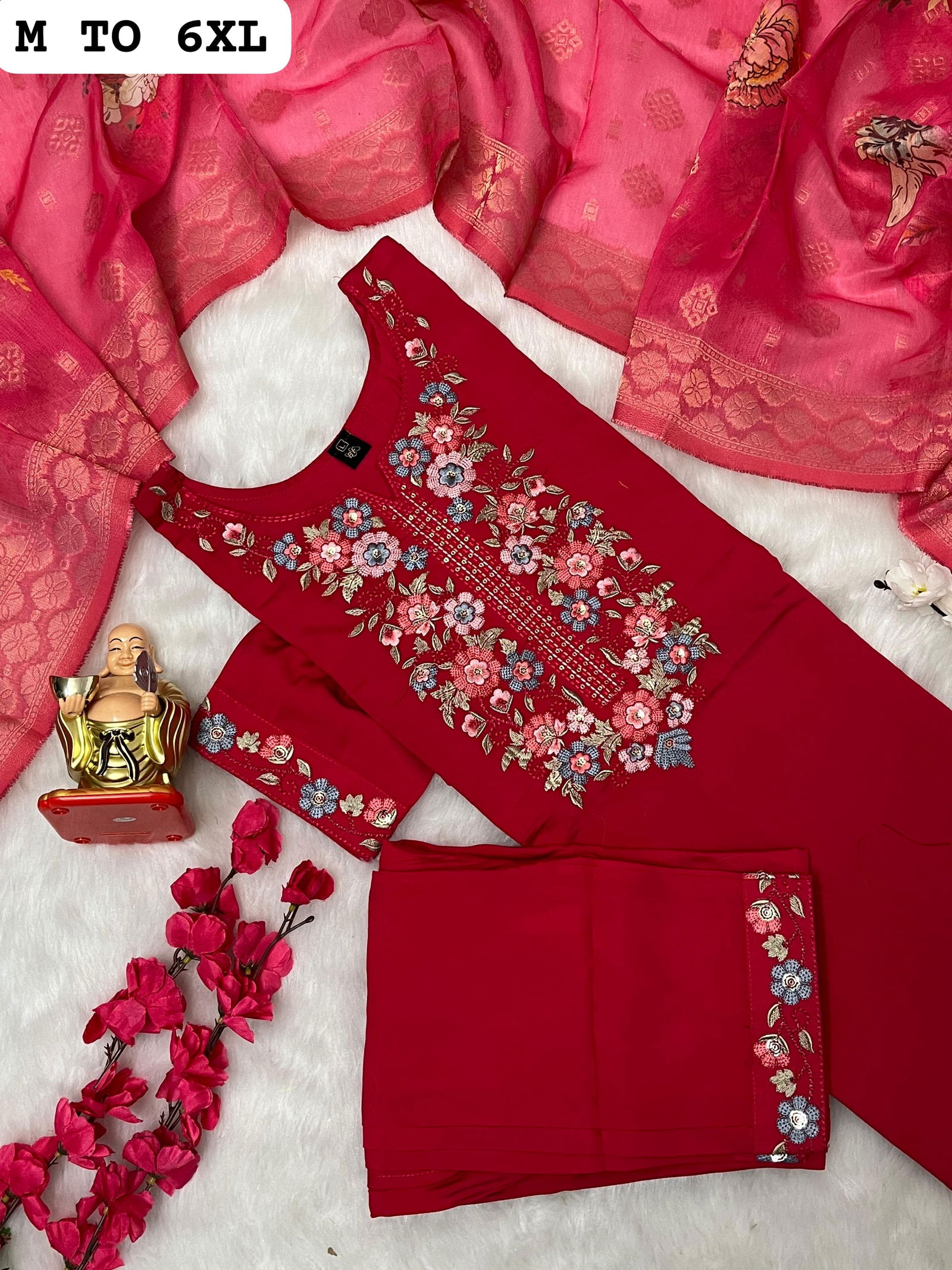 SV Pure Muslin And Viscose Designer Kurti With Bottom Dupatta Wholesale Shop In Surat
